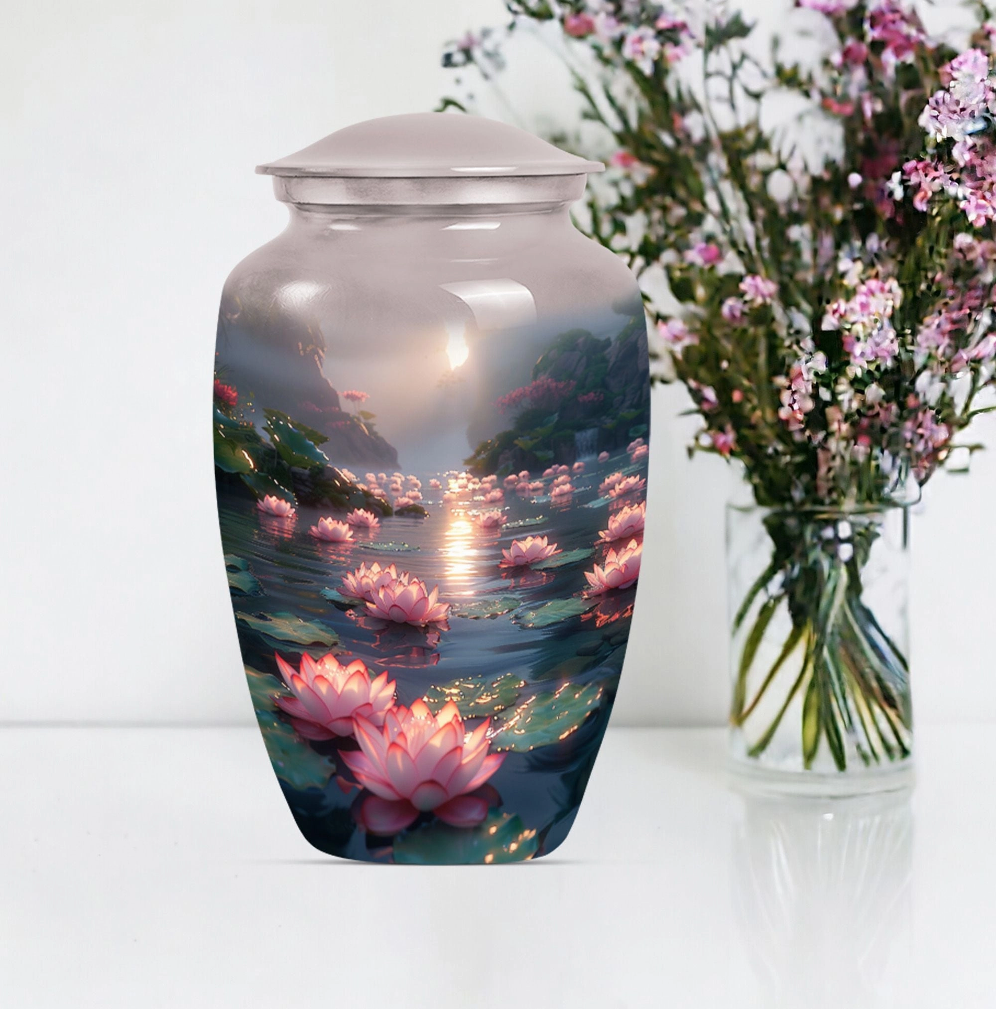 Timeless Lotus Urn - Commemorative Burial Accessory