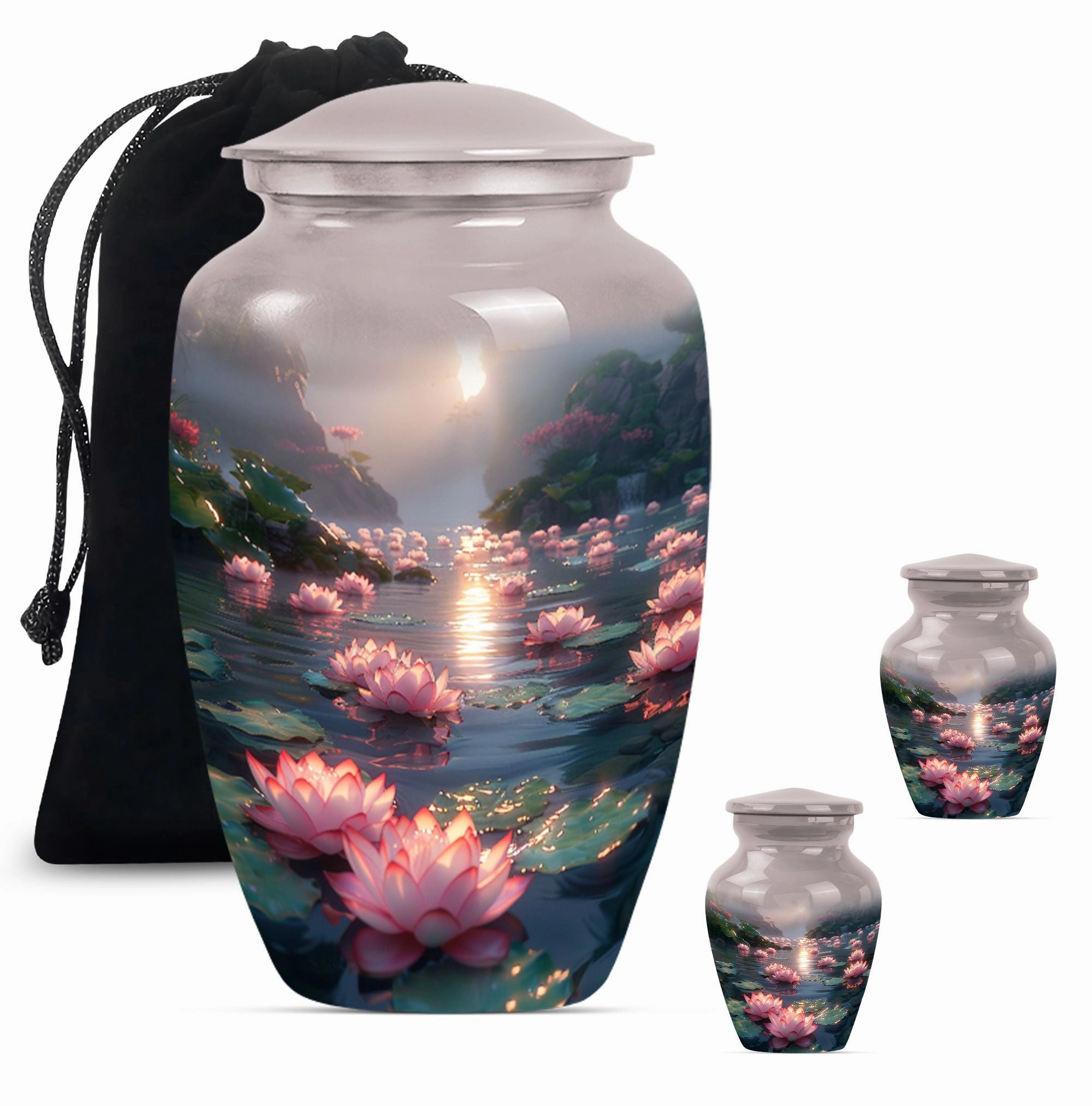 Timeless Lotus Urn - Commemorative Burial Accessory