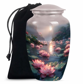 Timeless Lotus Urn - Commemorative Burial Accessory
