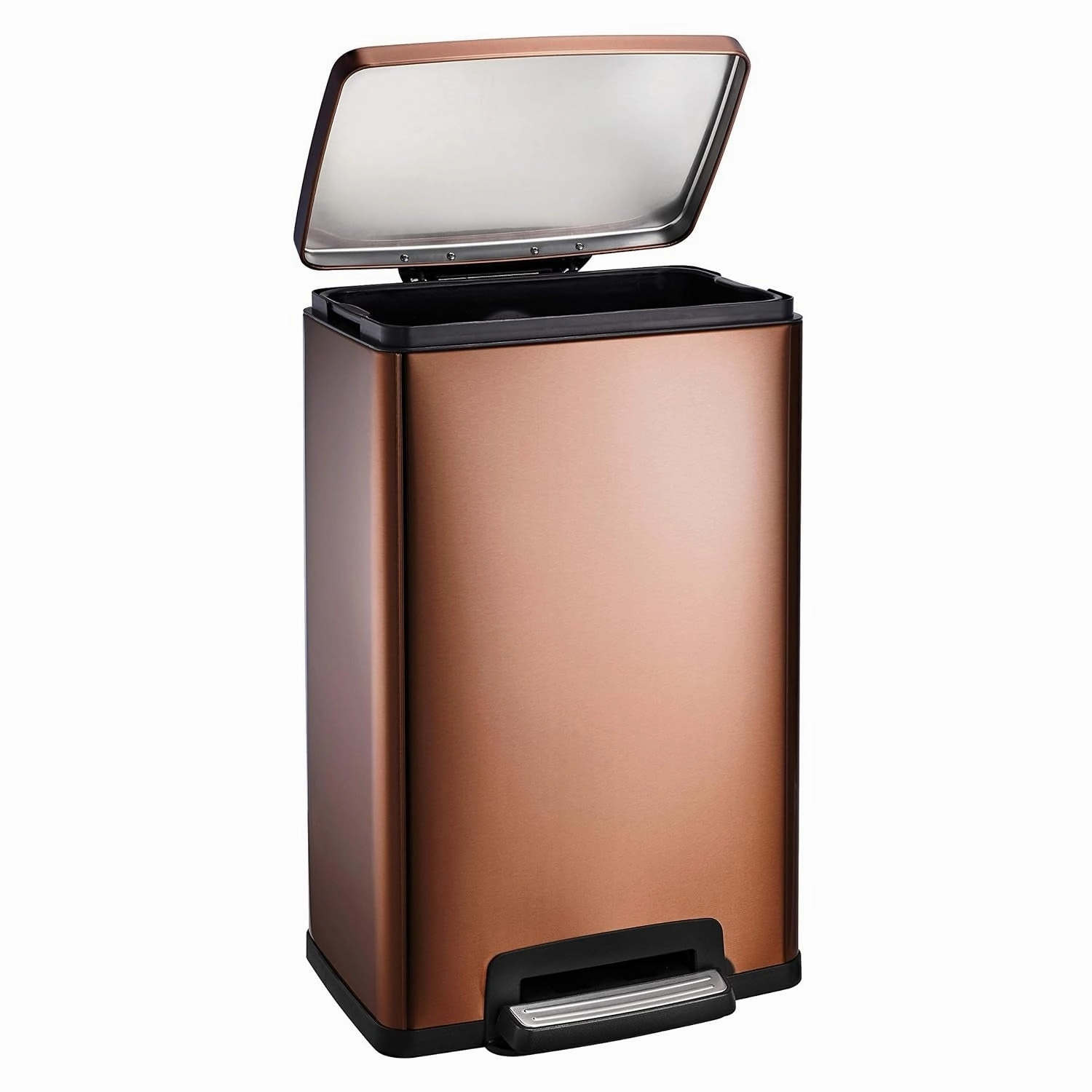 Tramontina 81200/500DS 13-Gallon Step Trash Can, Bronze