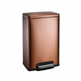 Tramontina 81200/500DS 13-Gallon Step Trash Can, Bronze