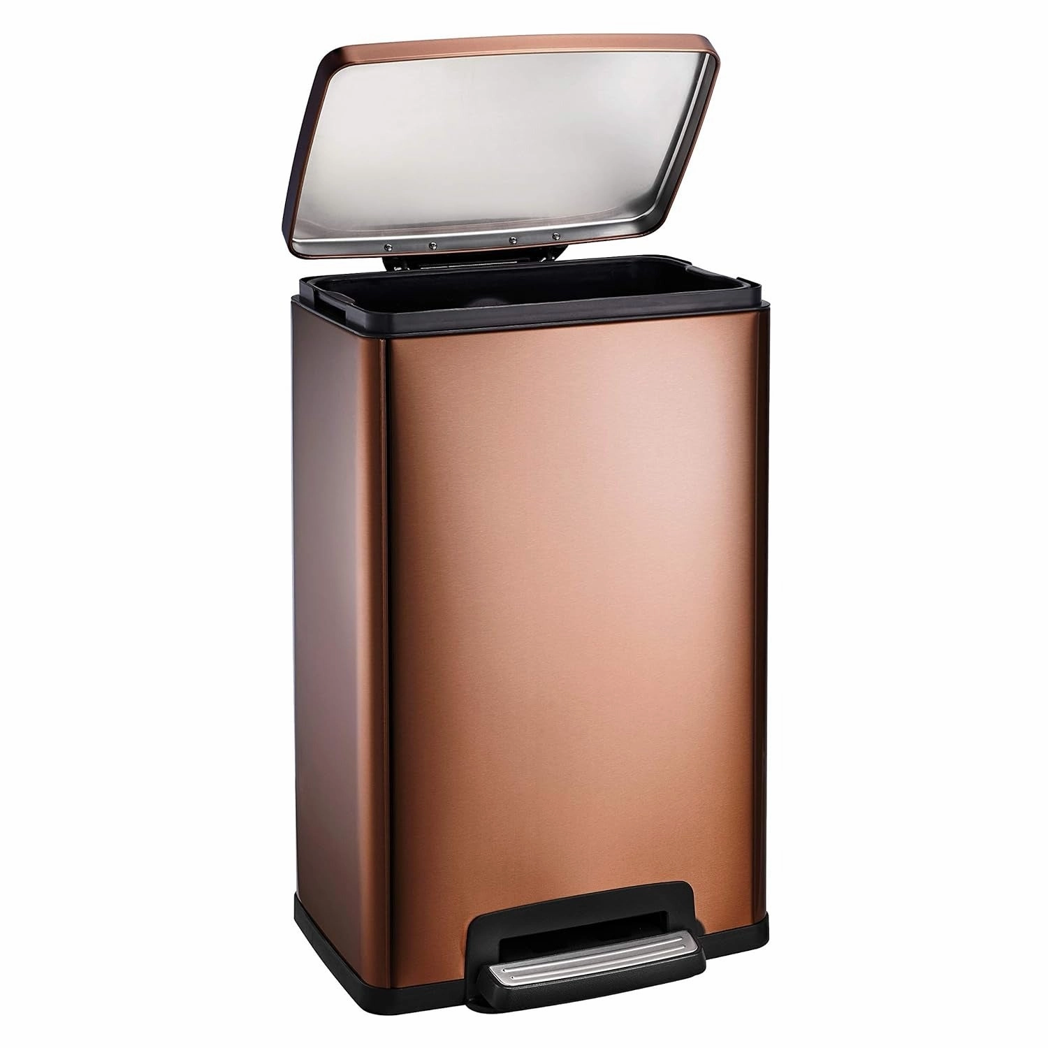 Tramontina 81200/500DS 13-Gallon Step Trash Can, Bronze