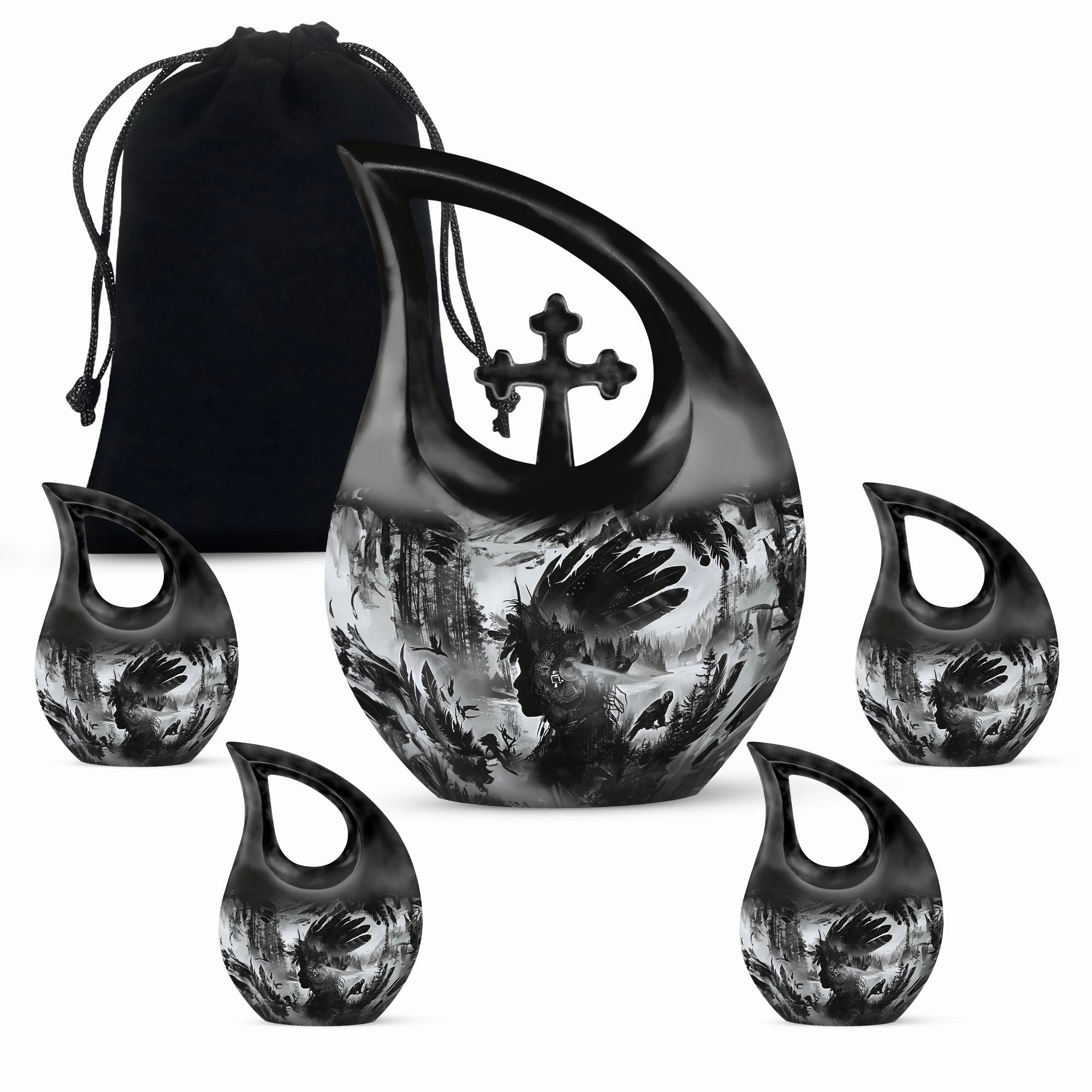 Tribe Man Affordable Cremation: The Commemorative Memorial Urn