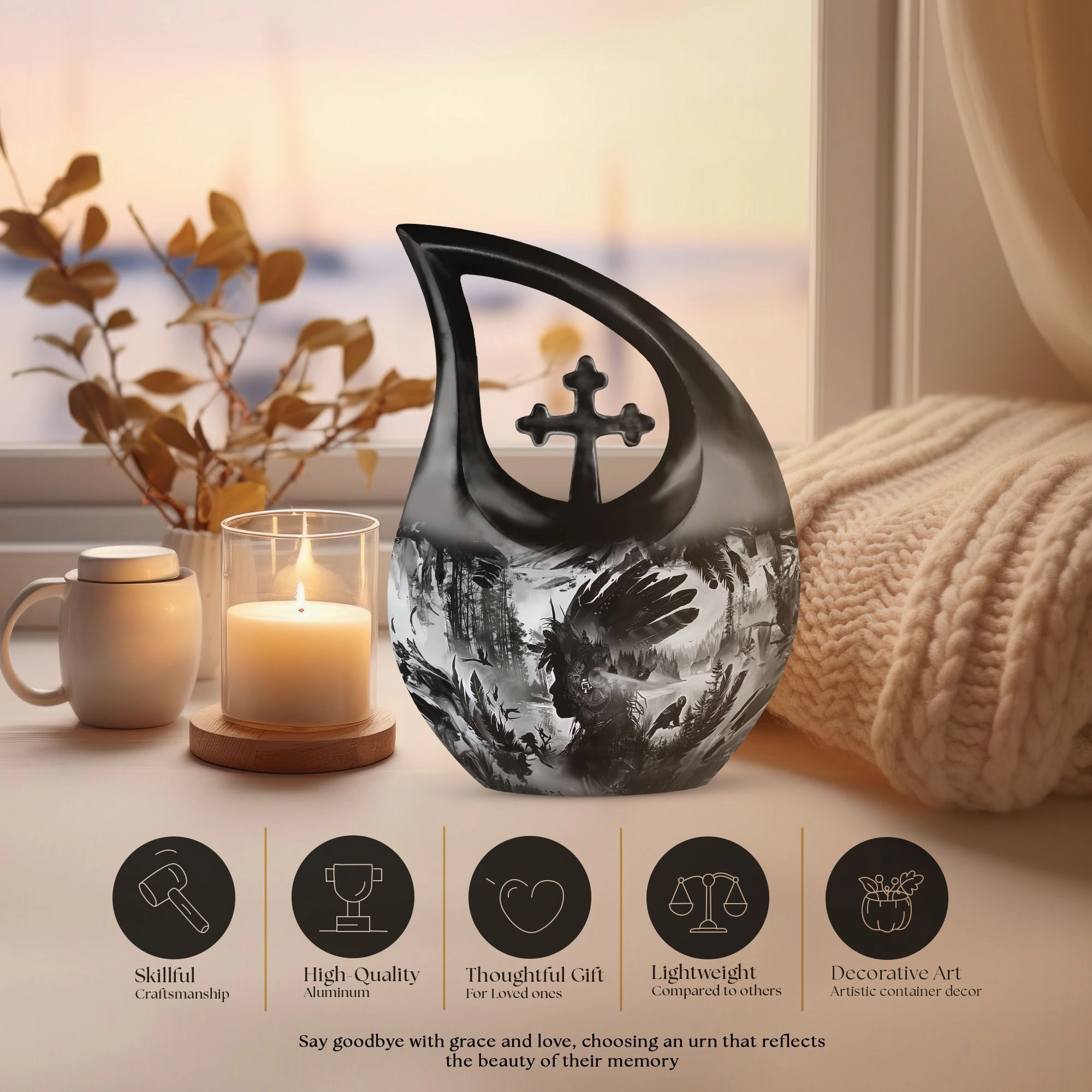 Tribe Man Affordable Cremation: The Commemorative Memorial Urn