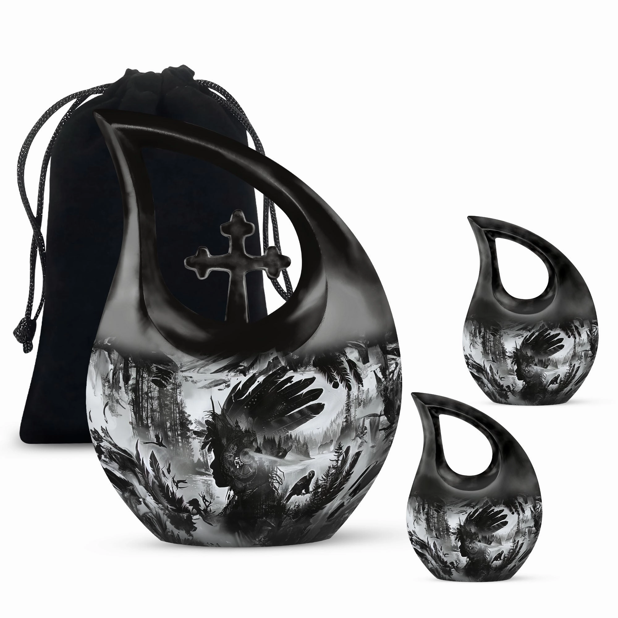 Tribe Man Affordable Cremation: The Commemorative Memorial Urn