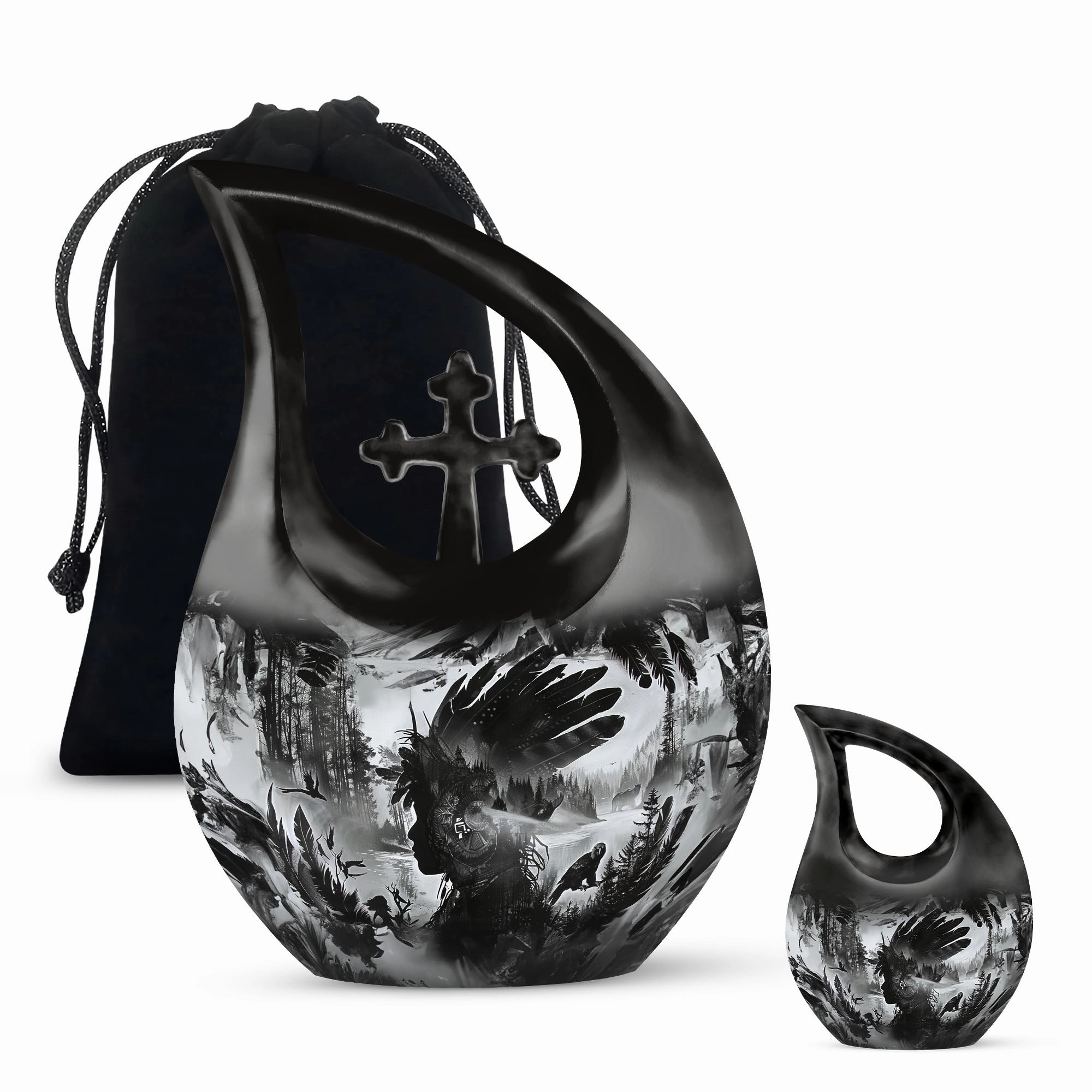 Tribe Man Affordable Cremation: The Commemorative Memorial Urn