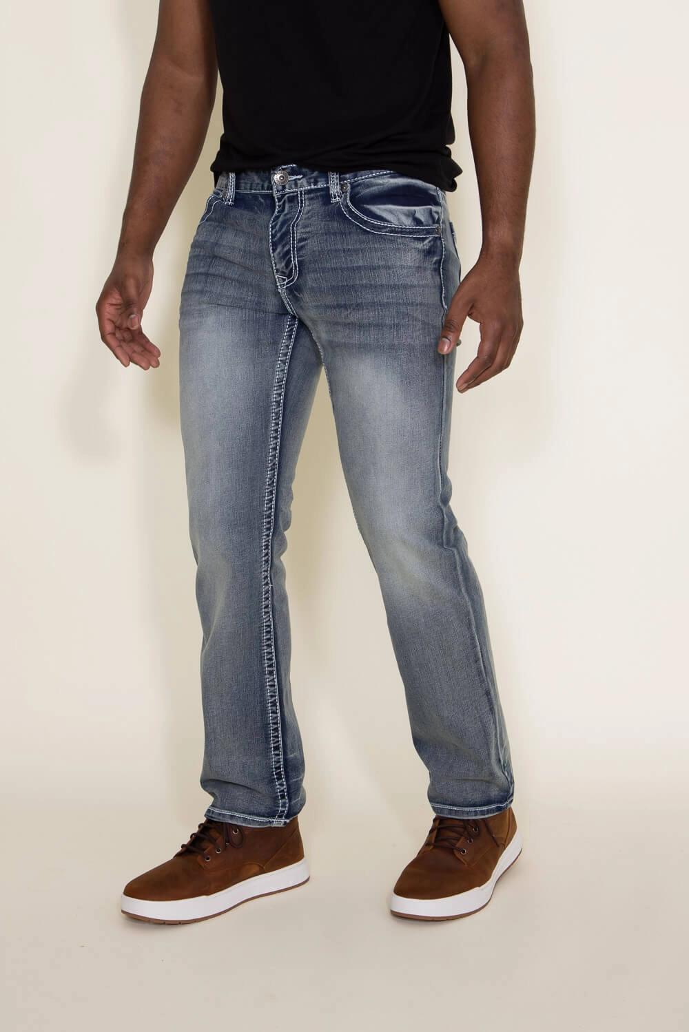 True Luck Dominic Bootcut Stretch Jeans for Men | TL15350239