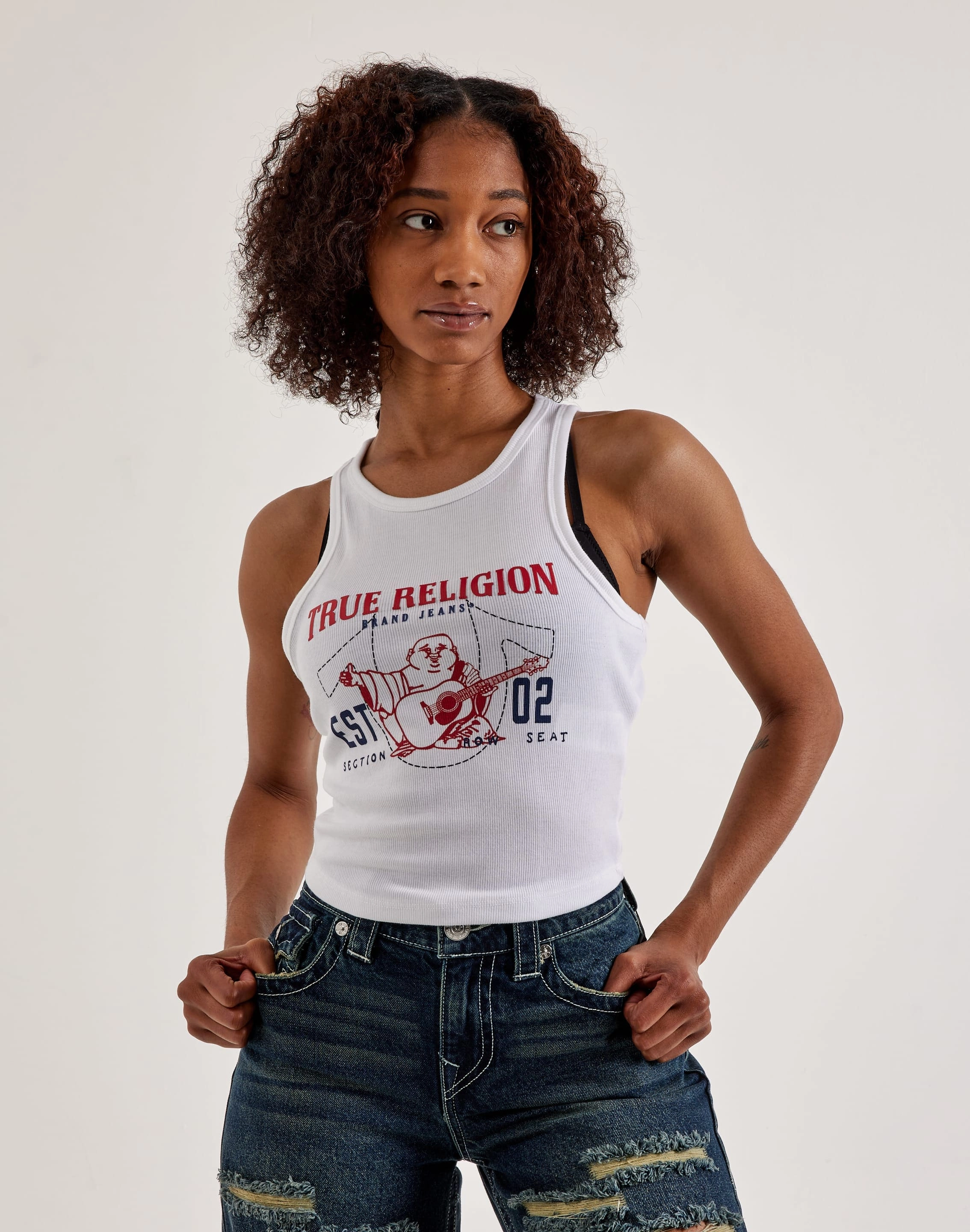 True Religion Buddha Goddess Tank Top