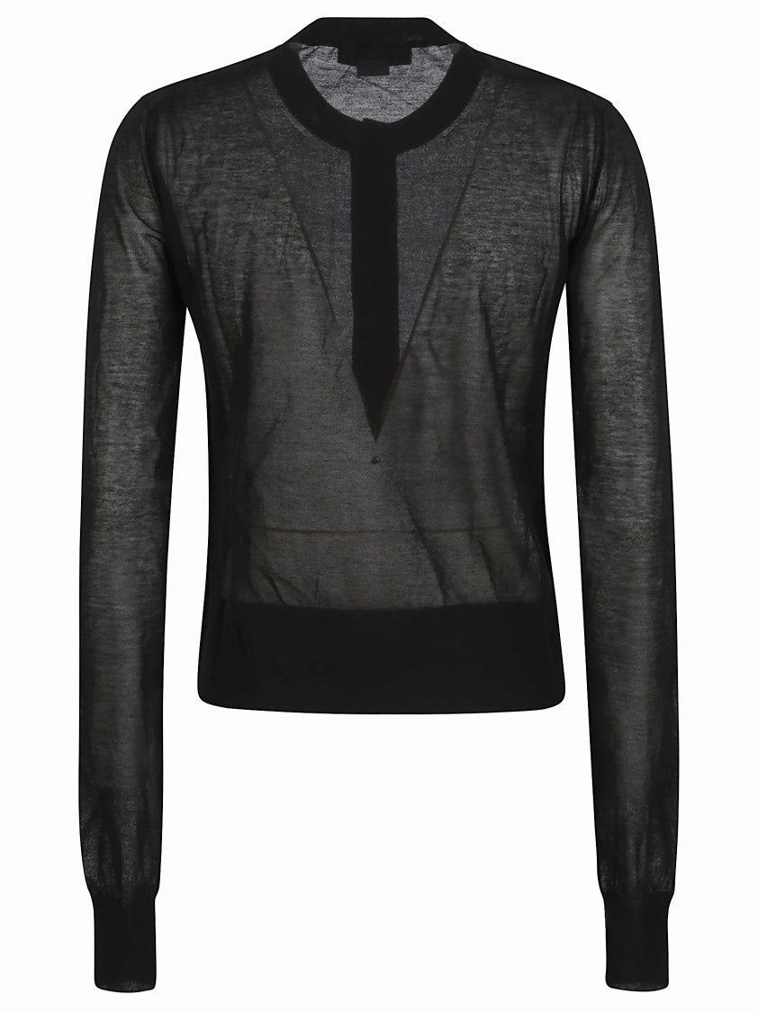 Ultra-Lightweight Black Knit Cardigan