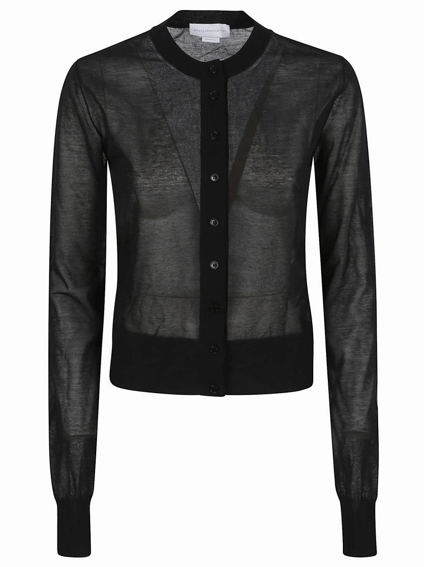 Ultra-Lightweight Black Knit Cardigan