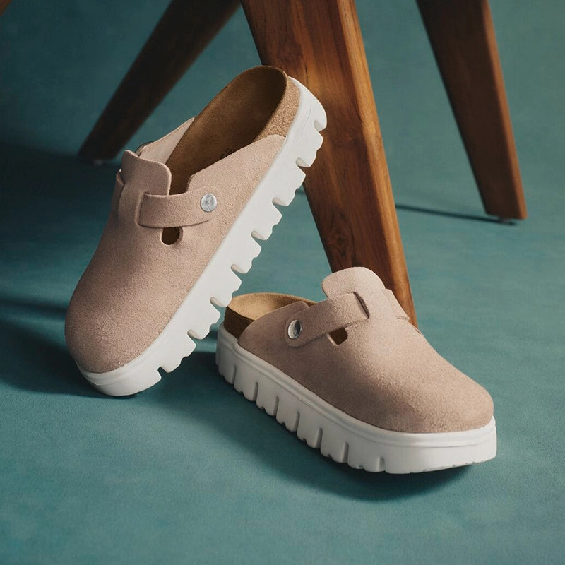 Women's Boston Chunky Narrow Warm Sand Suede