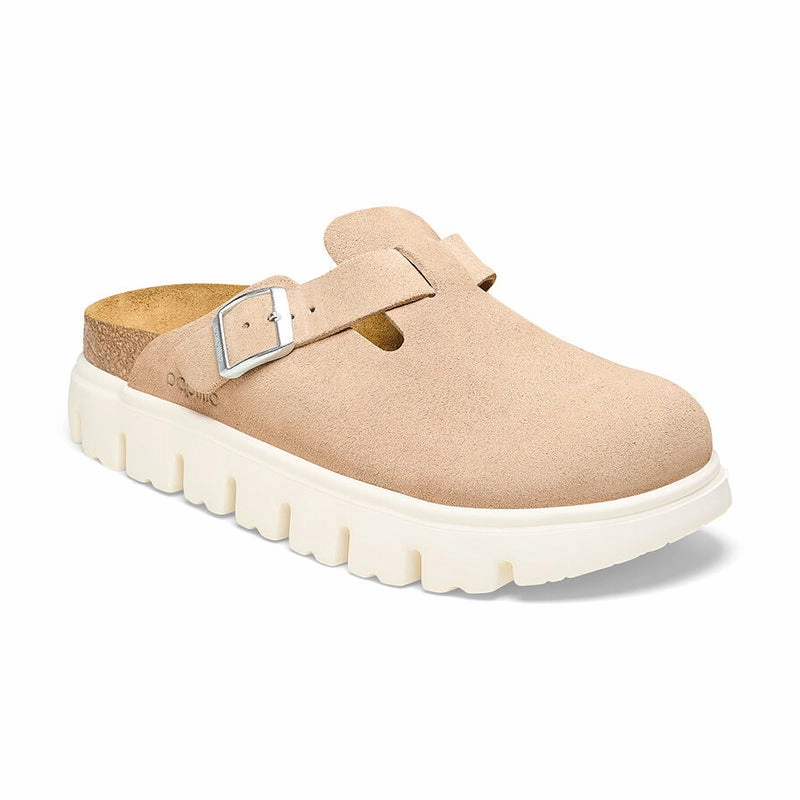Women's Boston Chunky Narrow Warm Sand Suede
