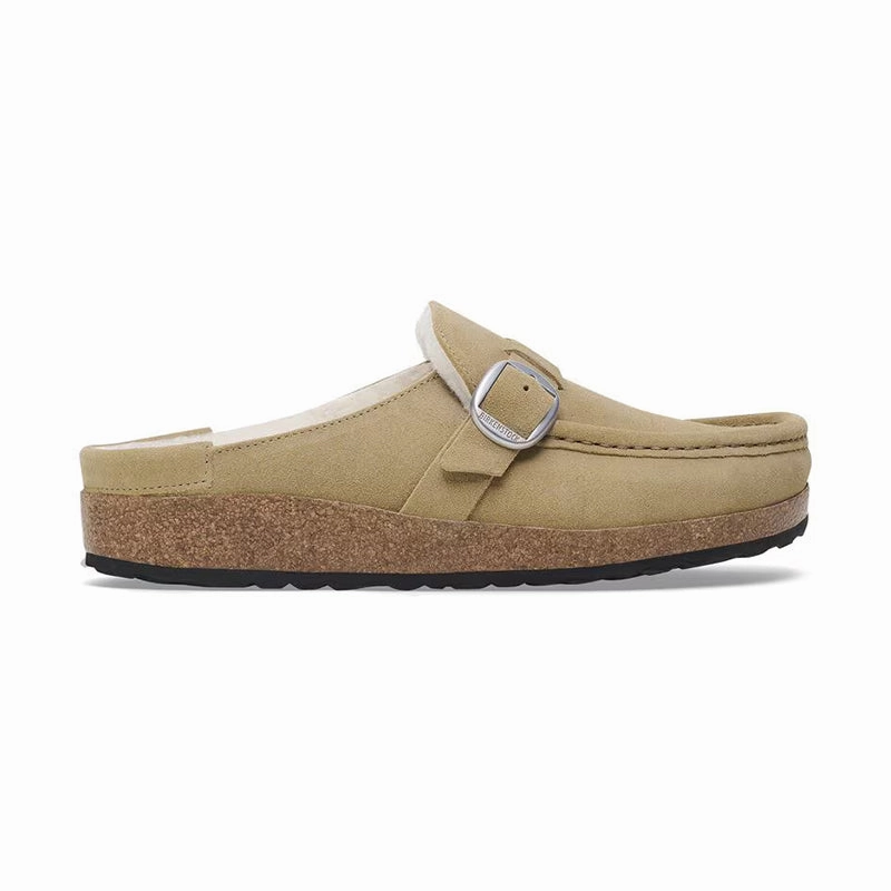 Women's Buckley Shearling Narrow Taupe/Natural Suede