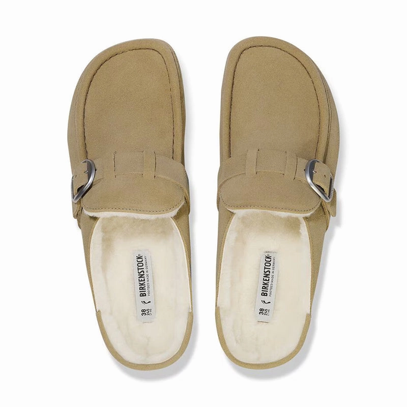 Women's Buckley Shearling Narrow Taupe/Natural Suede