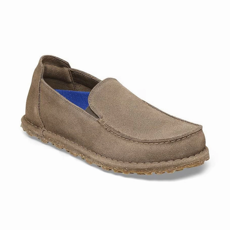 Women's Utti Deep Blue Narrow Gray Taupe Suede