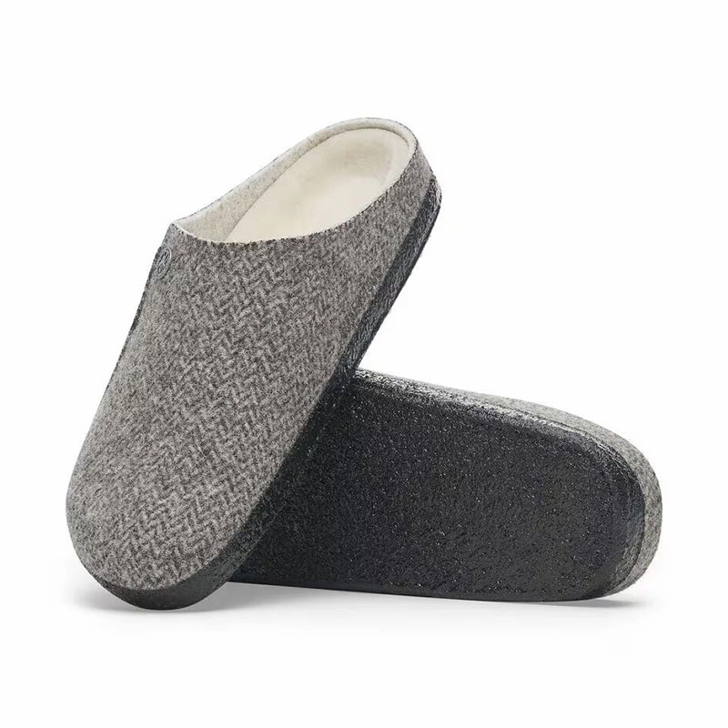 Women's Zermatt Shearling Narrow Herringbone Gray/Natural Wool