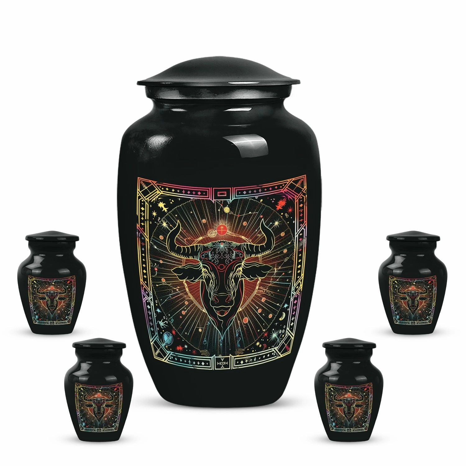 Zodiac Symbolic Burial Urn - Memorial Tribute for Loved Ones