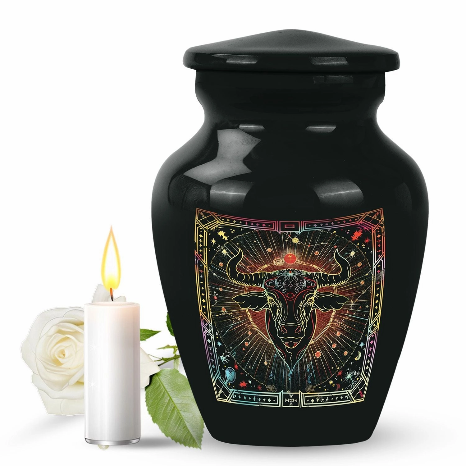 Zodiac Symbolic Burial Urn - Memorial Tribute for Loved Ones