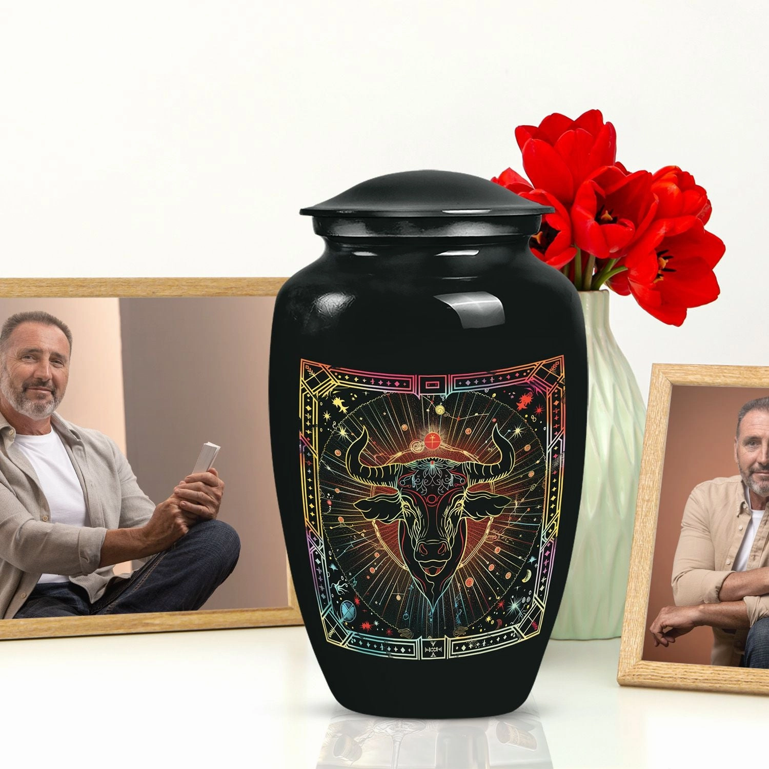Zodiac Symbolic Burial Urn - Memorial Tribute for Loved Ones
