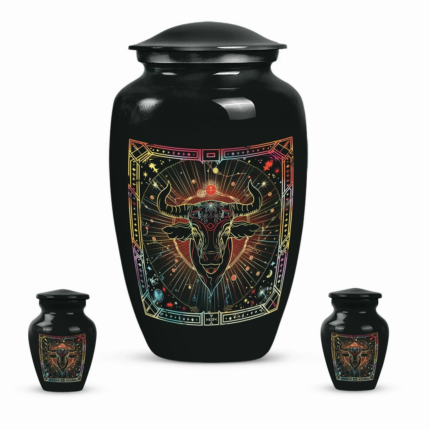 Zodiac Symbolic Burial Urn - Memorial Tribute for Loved Ones